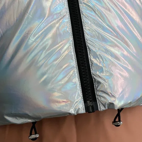 đź’–MEGA SALEđź’–Calvin Klein Men's CJCV7010 IRD Puffer Silver Sleeveless Zipper - Picture 12 of 15